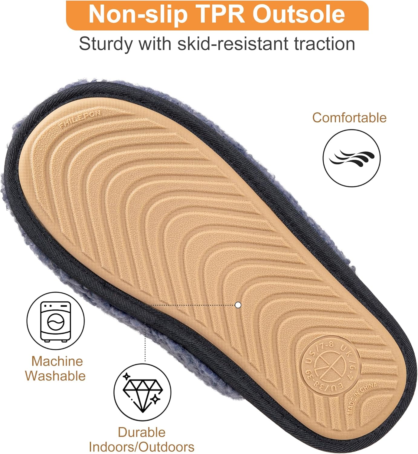 House Slippers for Women Comfy Faux Fur Memory Foam Bedroom Shoes Slip On Slides for Indoor Outdoor Use - Image 5