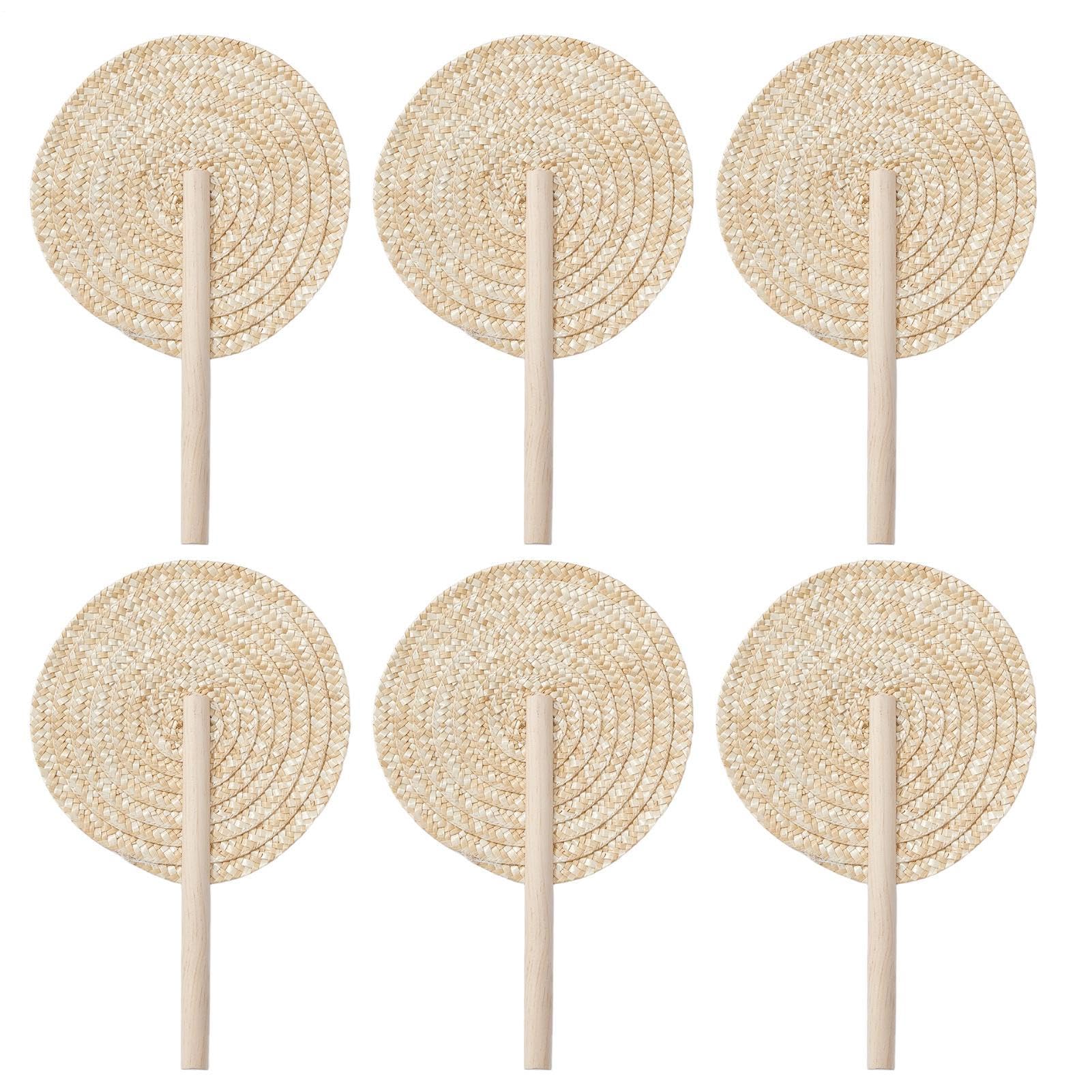Fans de raffia de mariage de tissage à la main de qualité supérieure