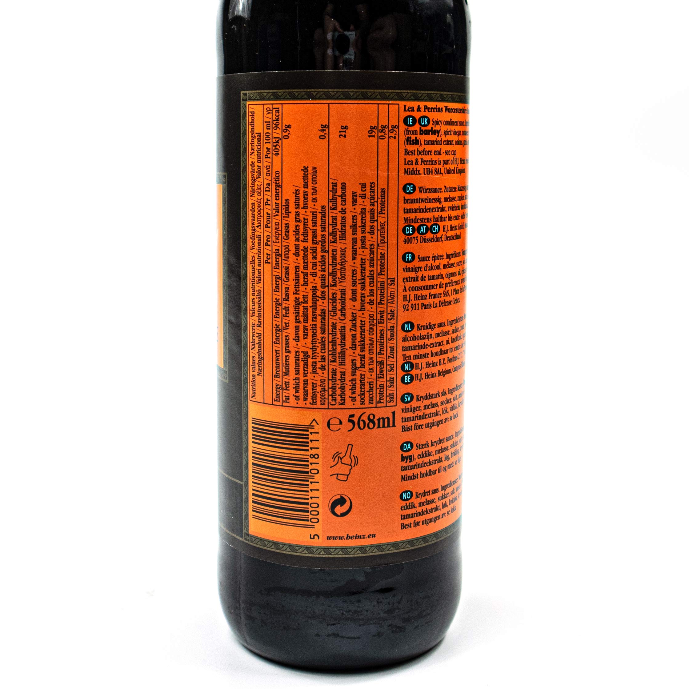 Lea & Perrins - Lot de 3 sauces Worcestershire originales dans une bouteille en verre de 568 ml (sauce assaisonnement) – Sauce Worcester traditionnelle anglaise Worcester