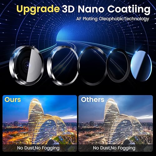 Miniatura 4 de TQLGY Protectores de lente de cámara para Samsung Galaxy S23 Ultra, protectores individuales de lente de vidrio templado, ultrafinos resistentes a