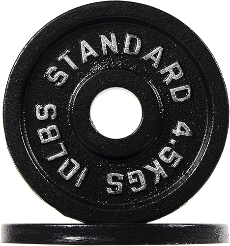 Miniatura 2 de BalanceFrom Powergainz - Disco de pesas de hierro fundido para barras olímpicas, 2 pulgadas, para entrenamientos de fuerza, levantamiento de pesas y