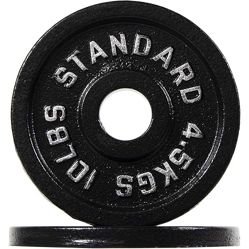 BalanceFrom Cast Iron Olympic 2-Inch Weight Plate, Single or Pair