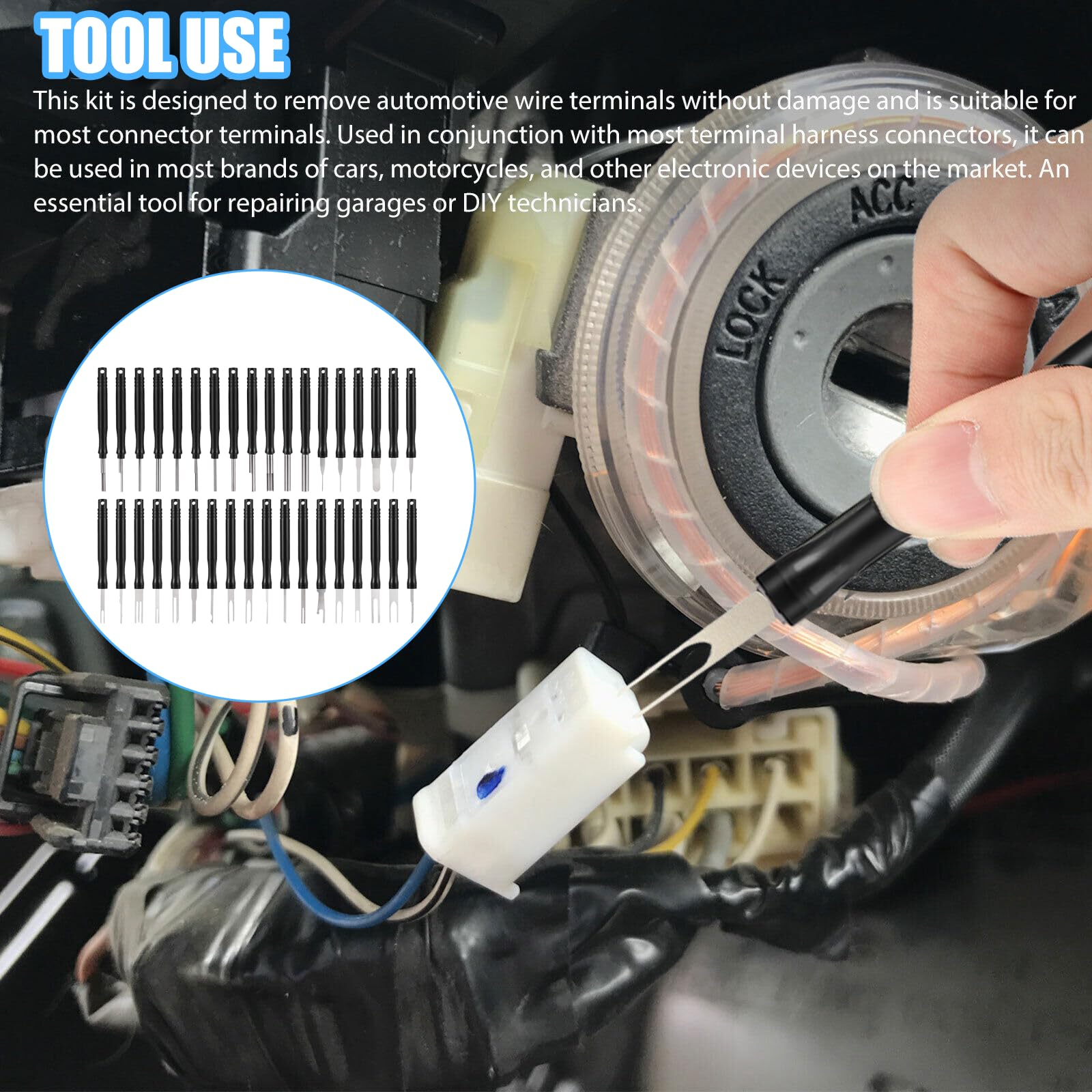 Nizirioo Lot De 36 Outils De Démontage De Terminal De Voiture Avec Étui De Protection - Kit Complet Pour Connecteurs