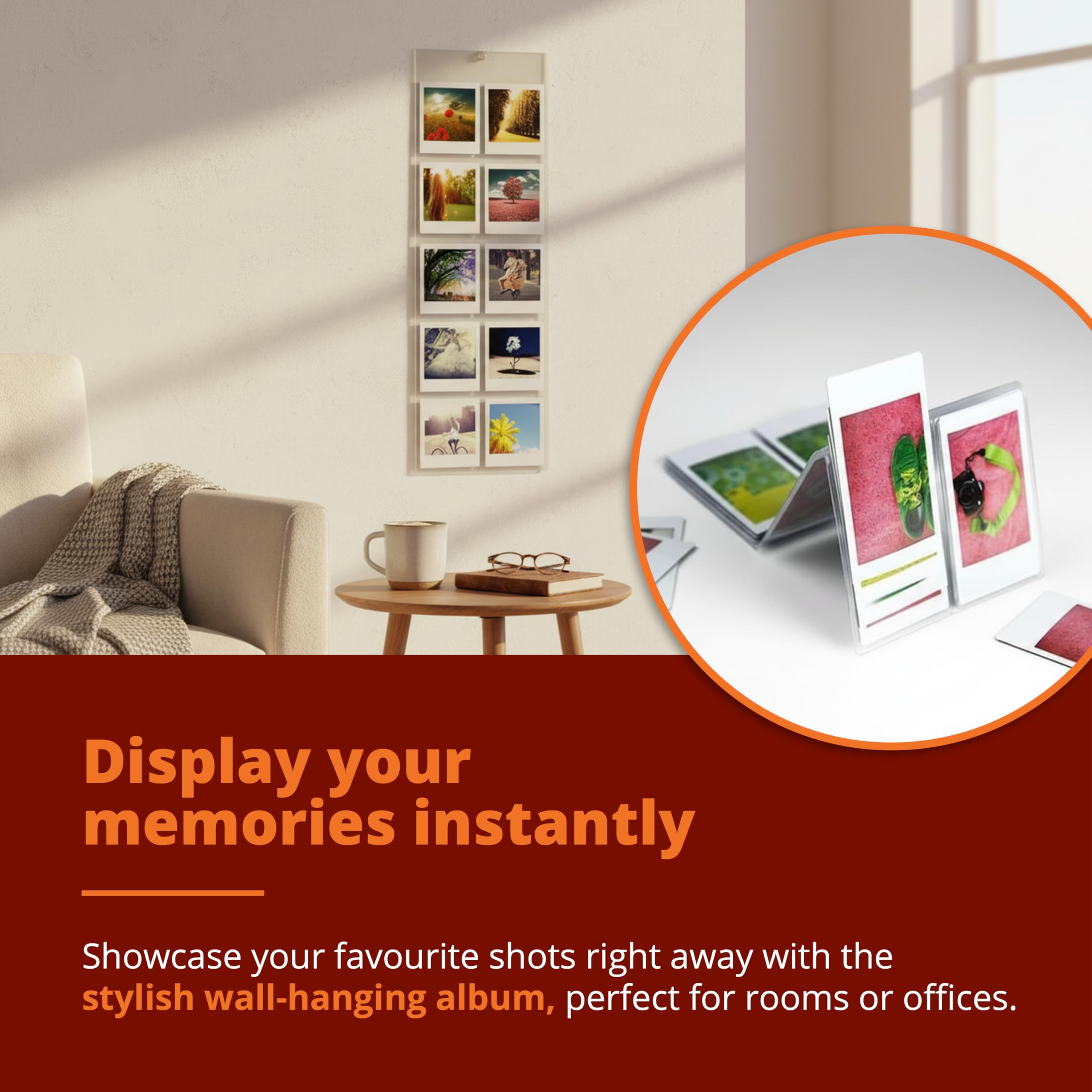 Instant Camera Bundle with Fujifilm Mini 12 Camera, Fujifilm 20 Shot Mini Film, 4 x AA Batteries, Wall Album, Clikoze Lens Cloth and Instant Photography Tips Card (White) — view 6