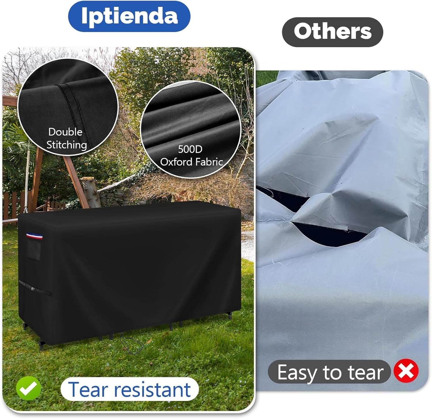Customized Patio Furniture Covers for Table and Chairs, Personalized Heavy Duty Waterproof Patio Set Cover for Patio Furniture Set/Outdoor Balcony Furniture Sets, Rectangular