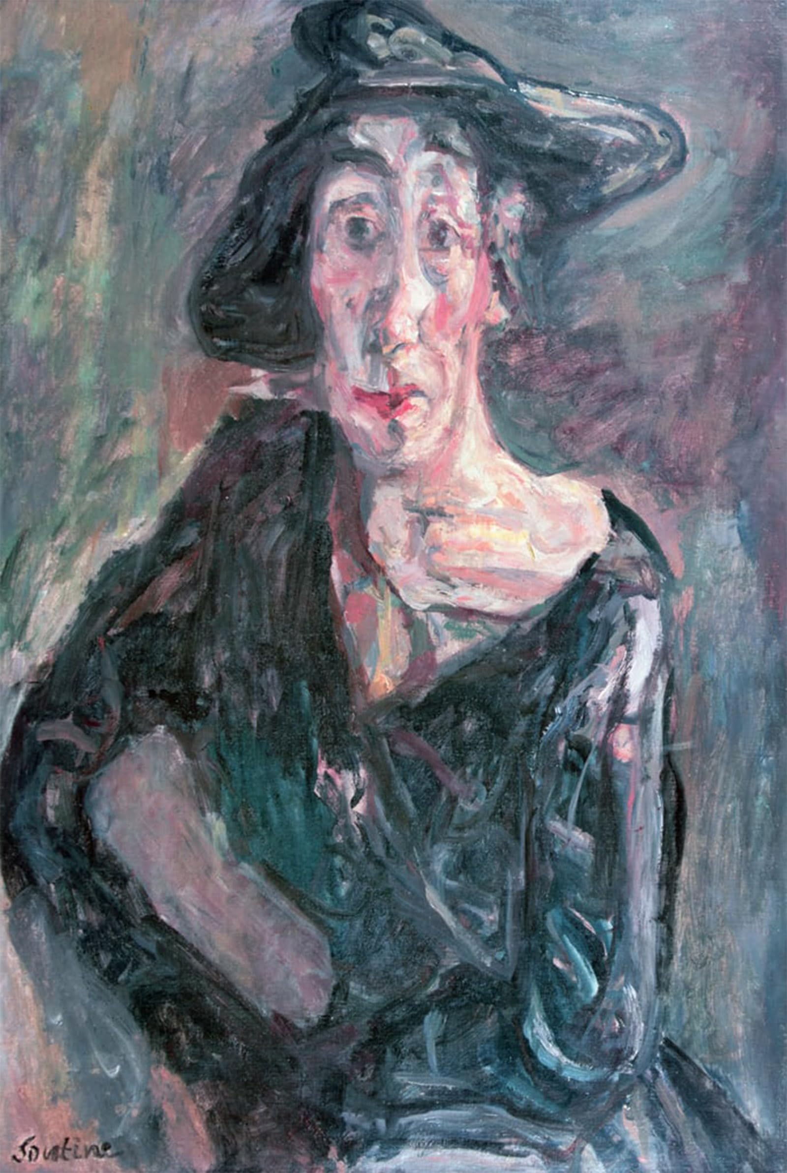 SERENDIPITP Abstract Painting Mural Print Picture Wall Decor Painting Desolation by Chaim Soutine Vintage Wall Artwork for Home Decor 60x90cm