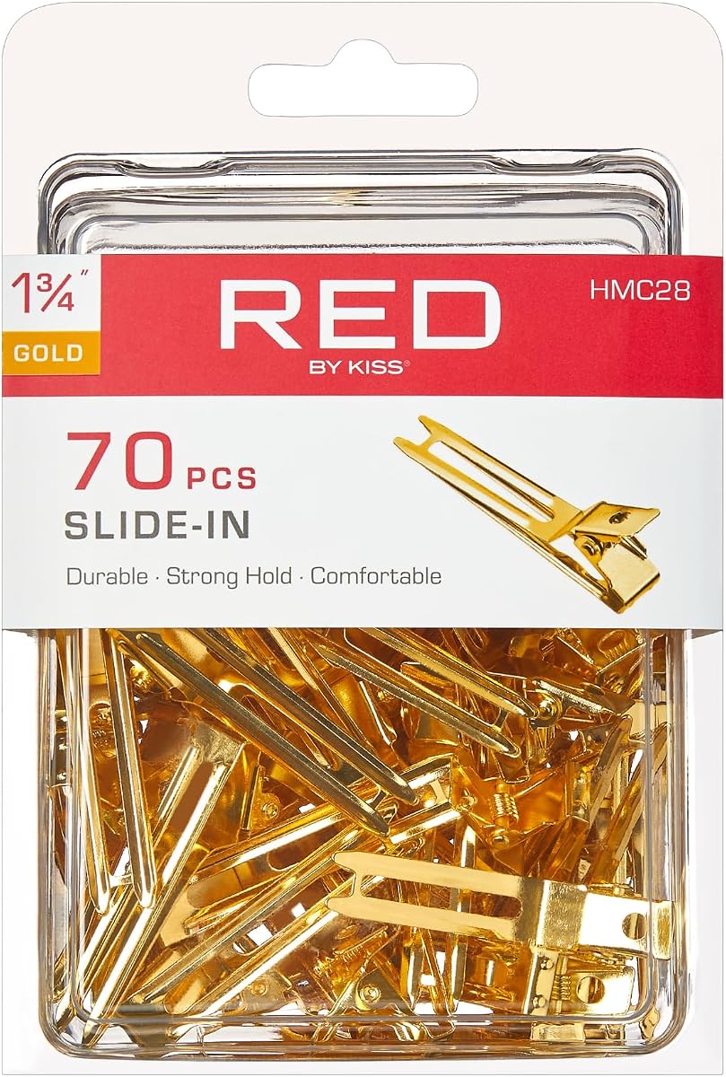 Pinzas para el cabello de metal dorado, sujeción resistente y duradera para un peinado y ajuste de rizos duraderos, horquillas para el cabello sin óxido para cabello grueso y fino (35, deslizables)
