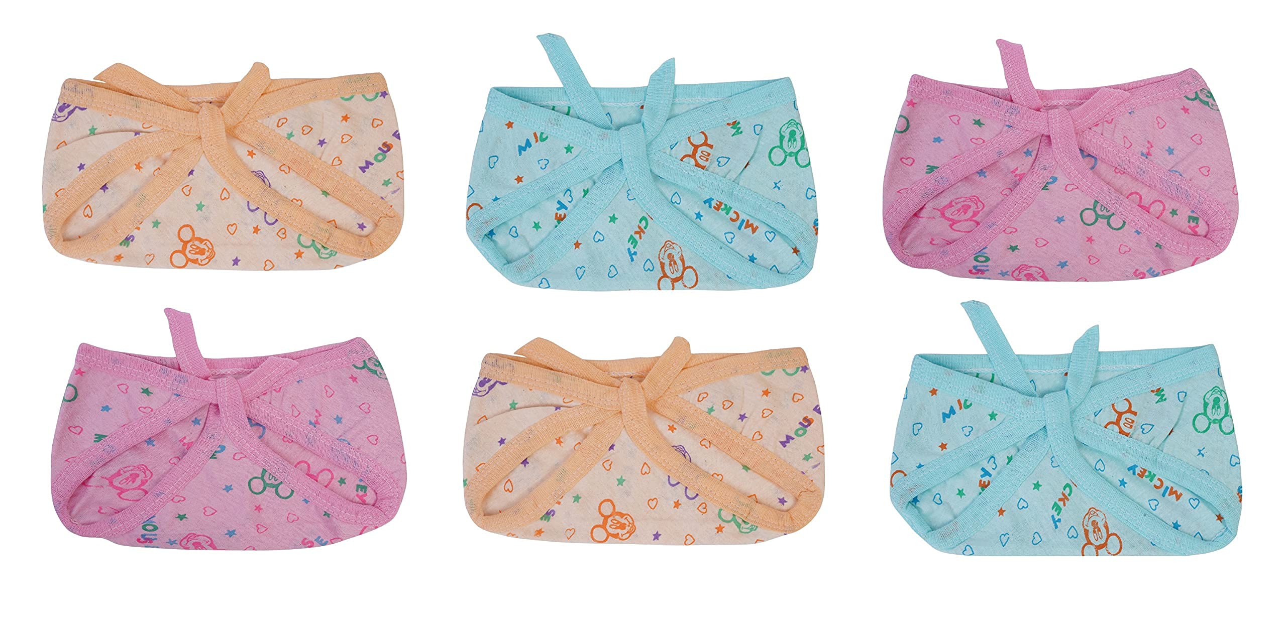 Baby Hosiery Cotton Nappy Langot Washable and Reusable Plain Solid Cloth Langot/Cloth diaper/U Shaped/Nappy Tying Langot For Baby Boys and Baby Girls - Pack of 6 (Medium) (Multicolor)-image-26