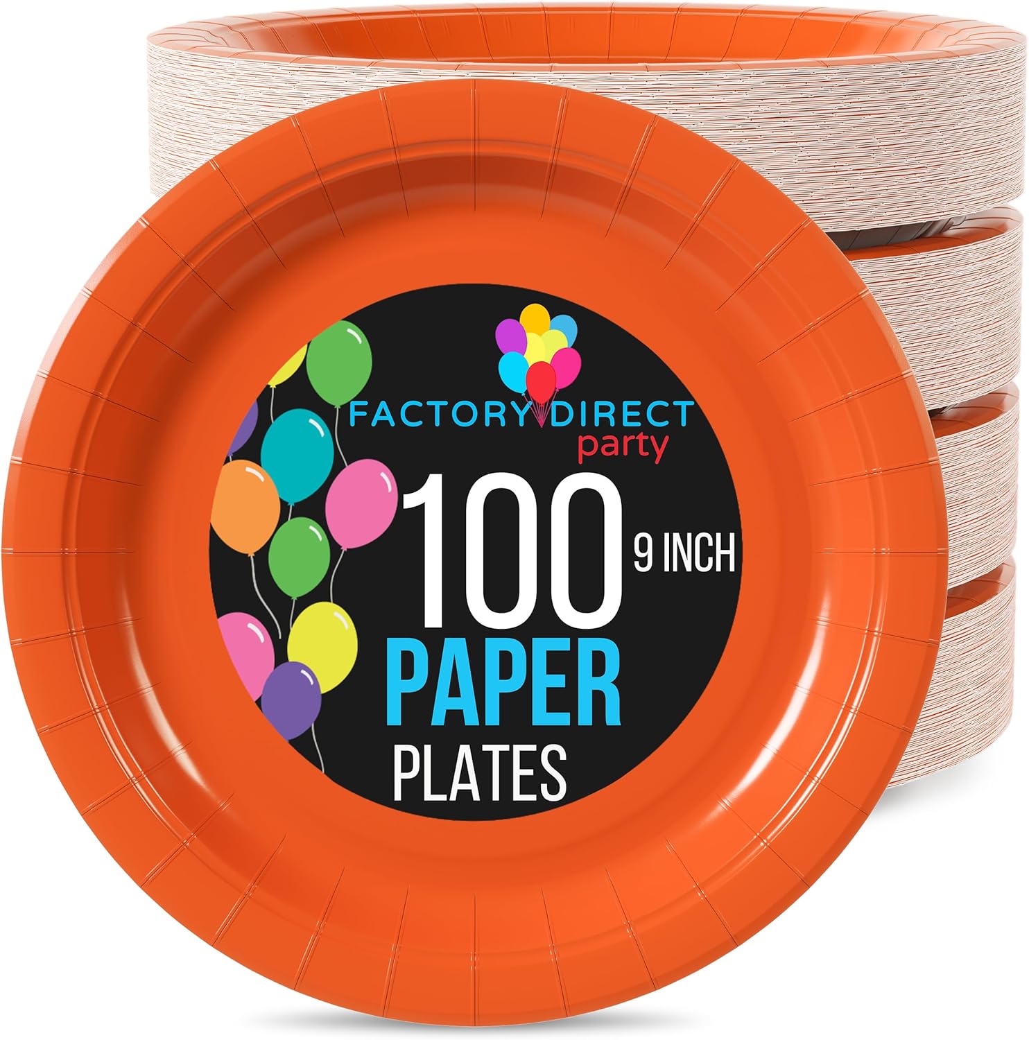 Exquisite Orange Paper Plates 9 Inch 100 Count Orange 9