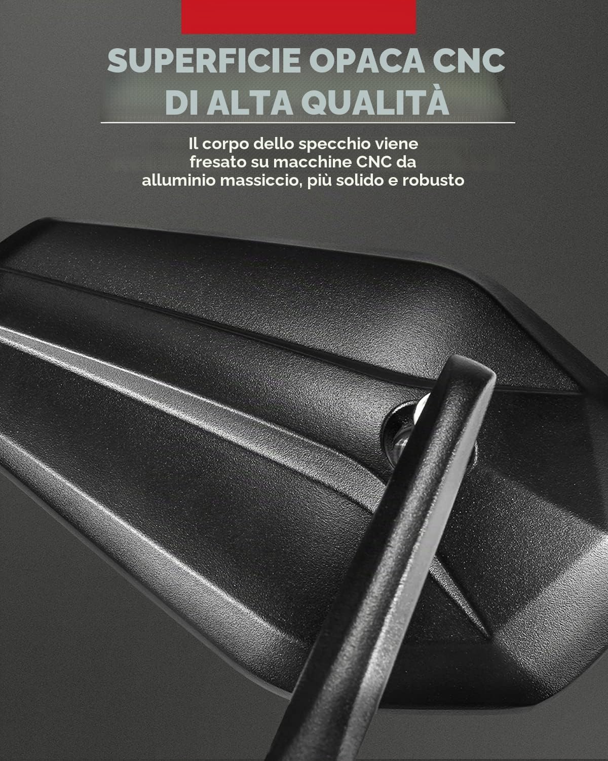 KEMIMOTO Specchietto terminale per manubrio CNC, omologato E, girevole a 360°, 7/8", 22 mm, specchietto retrovisore per moto, compatibile con MT07 MT09 CB125R Duke 690 (2 pezzi)