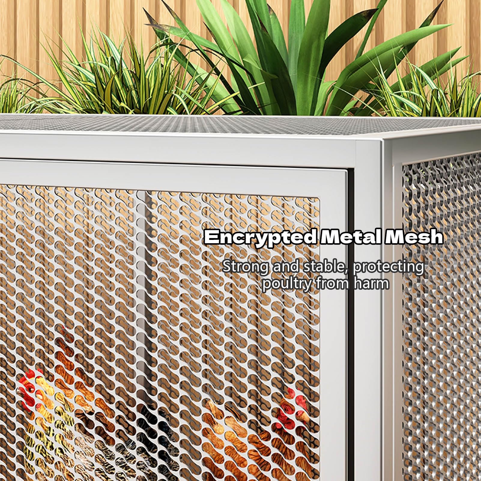 Gallinero grande con diseño de tragaluz para patio trasero y granja de aves de corral