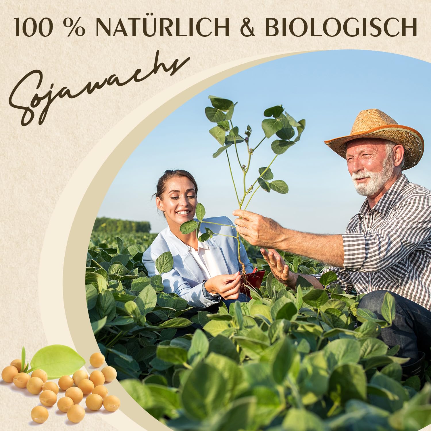 Sojawachs für Kerzen 5KG, Premium Kerzenwachs, Kerzenwachs zum Gießen & Kerzenherstellung, 100% Natürliches Sojawachs für Kerzen