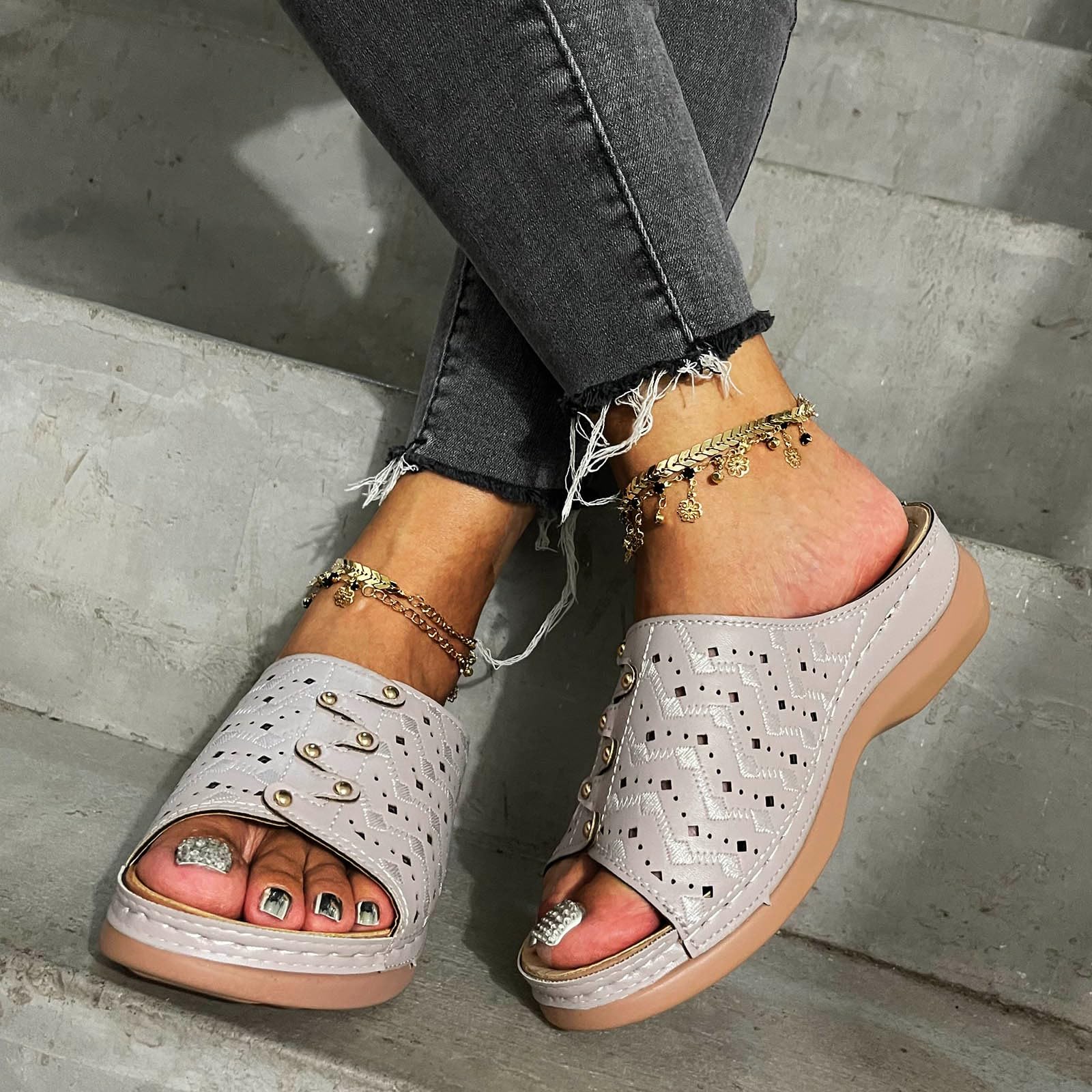 Pantuflas de playa para mujer, transpirables, transpirables, para verano, para mujer