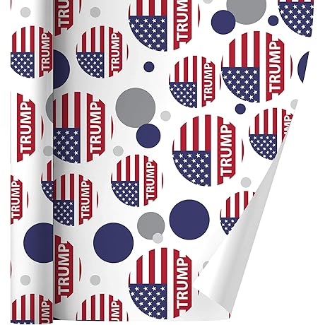 President Donald Trump Wrapping Paper Roll - Show Your Patriotism with Every Gift You Wrap