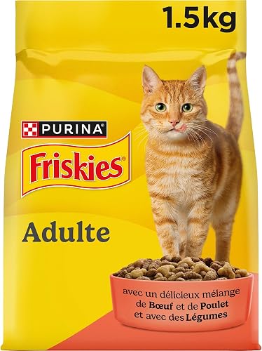 Croquettes Chat Adulte Bœuf Poulet Légumes FRISKIES