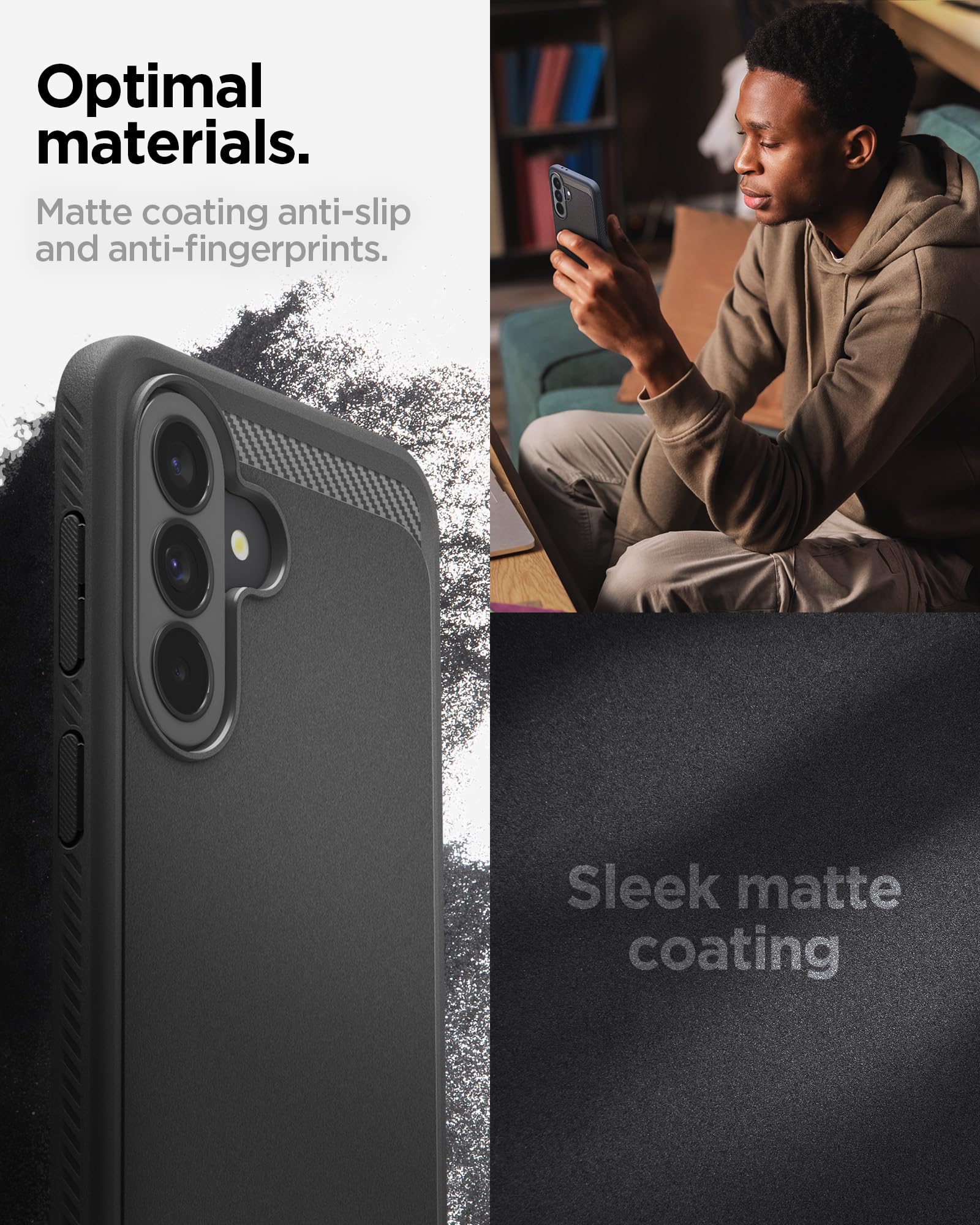Spigen Rugged Armor | Samsung Galaxy A37 5G Case [Air Cushion Protection] [Flexible] Galaxy A37 5G Back Cover | TPU - Matte Black — Amazon image 5