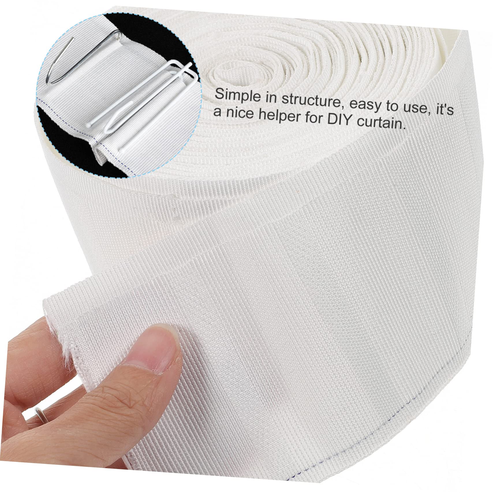 PRETYZOOM Curtain Drapery Tape for Pinch Pleated Shower Curtains Wide Long for Easy Installation for Home Decoration Versatile Use