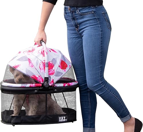 Pet Gear No-Zip View 360 - Transportador de seguridad para mascotas y asiento de automóvil para perros pequeños y gatos, con botón de entrada,