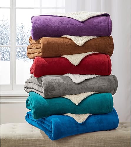 Miniatura 3 de BrylaneHome BH Studio Sherpa - Manta de microforro polar, tamaño matrimonial, color moca