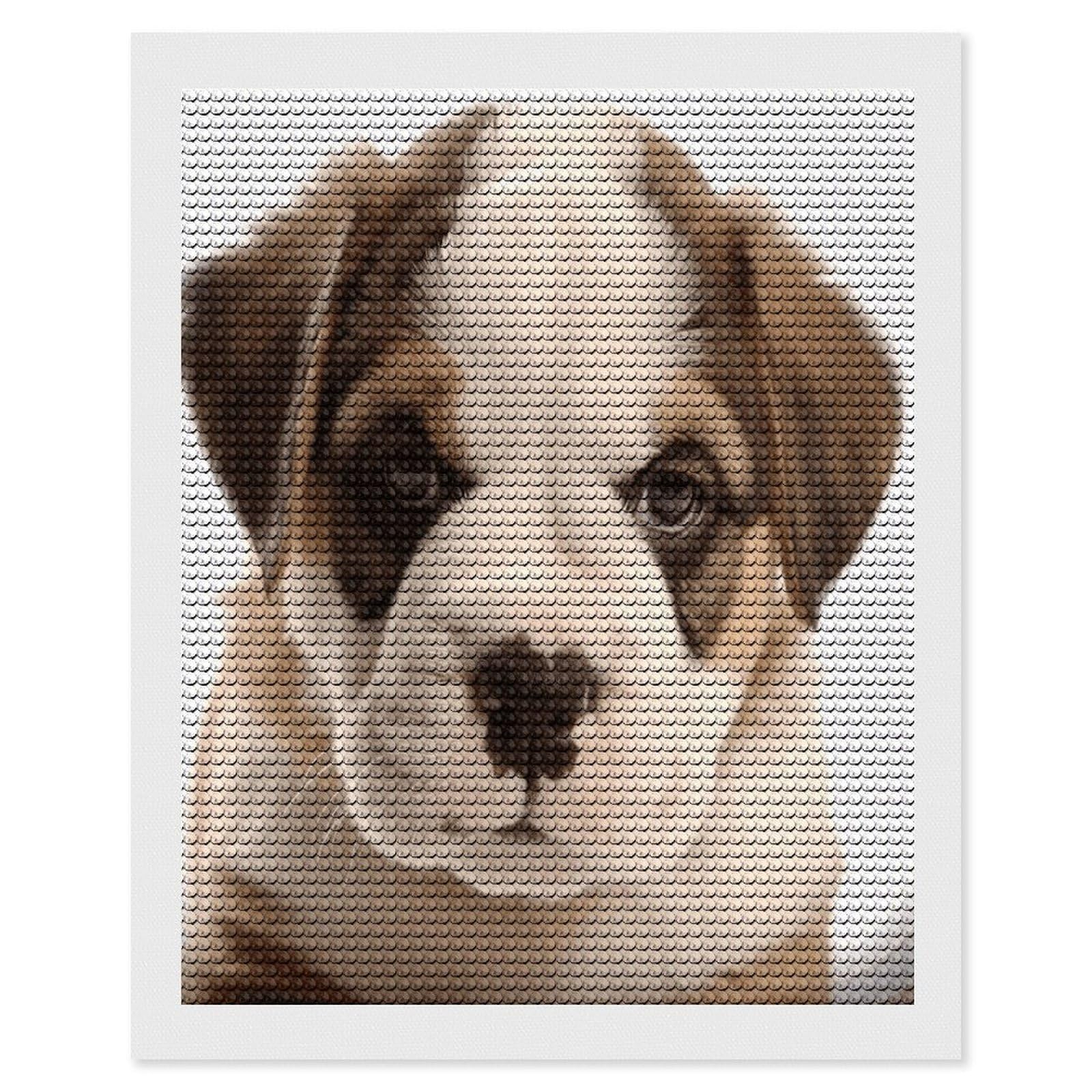 JTREHY Dog Puppies Diamond Art Kits Personalized DIY Round Diamond Painting Kits for Beginner Full Drill Diamonds Dots Paintings for Adults Gem Art Crafts Home Decor