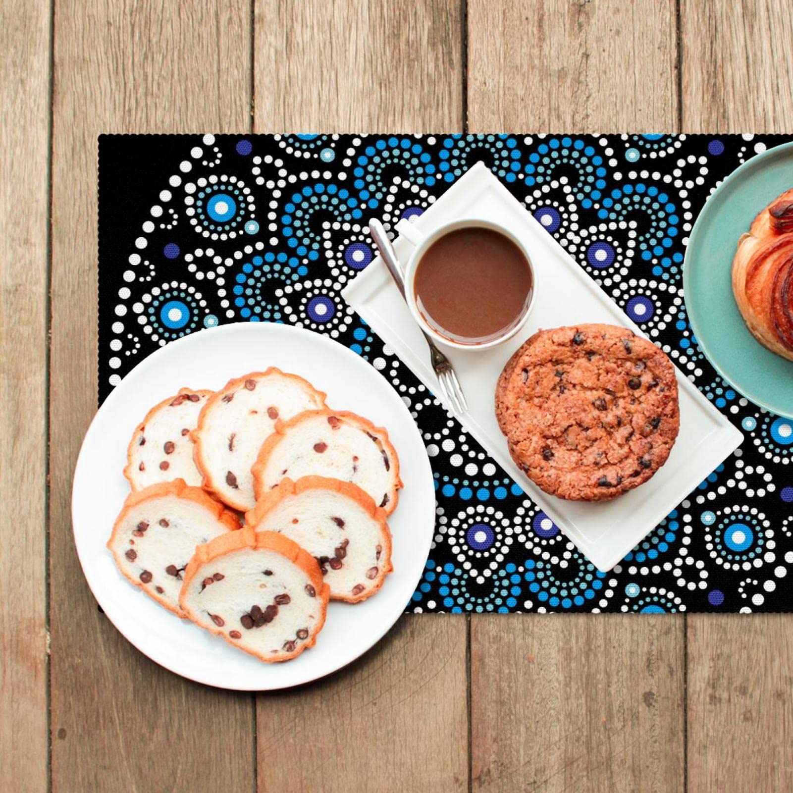 4 Boho Tischsets Mit Blumenmuster – 30,5x45,7 Cm Leinen, Hitzebeständig & Waschbar