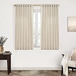XTMYI Burgundy Curtains 84 Inches Long 2 Panels,Vintage Elegant Maroon Linen Back Tab Hook Pleated Sheer Christmas Curtains for Living Room Bedroom,Dark Red