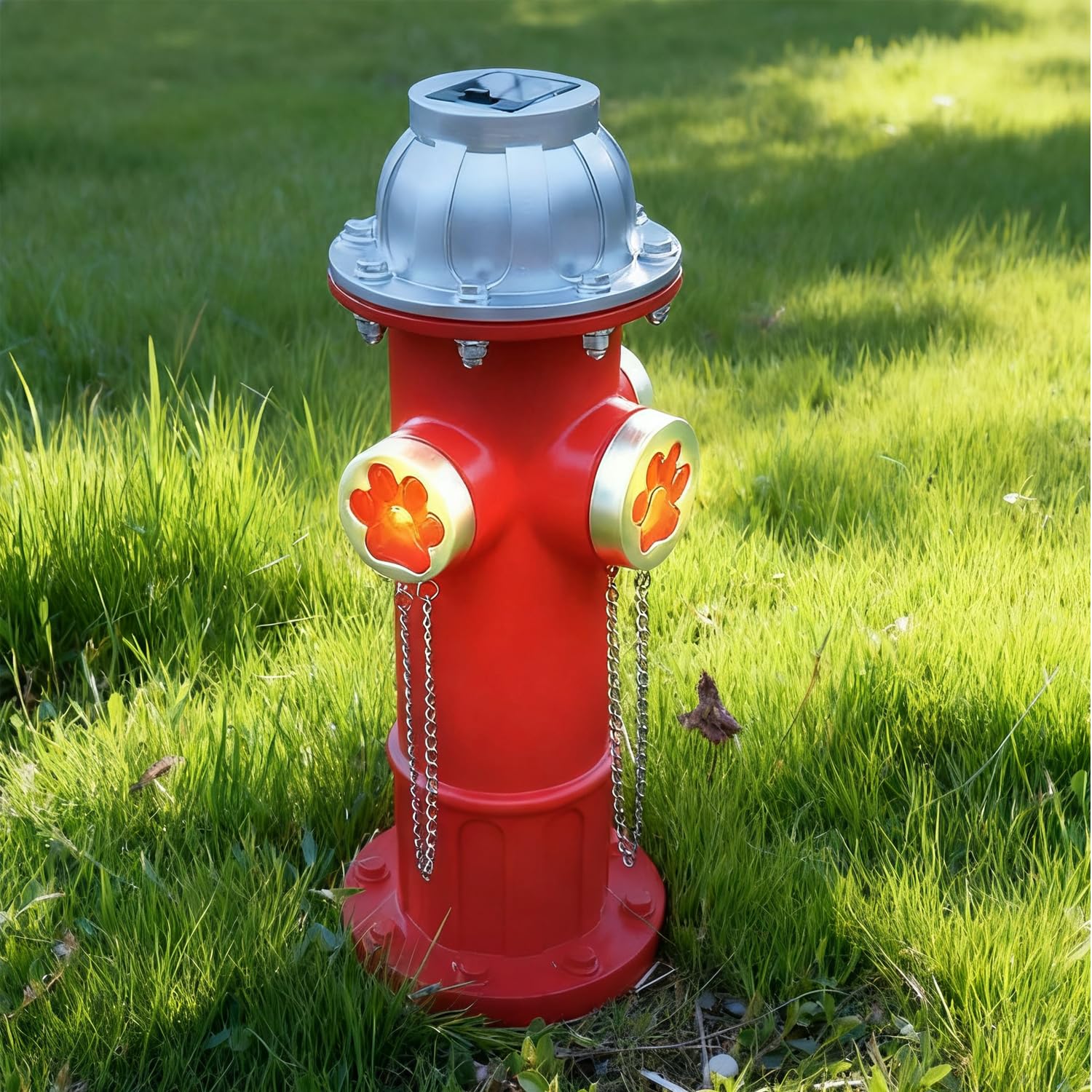 Photo 1 of Xdymsien Fake Fire Hydrant for Dogs to Pee on,15 inch Solar Training Hydrant Puppy Large Dog Pee Post Outdoor,Backyard Decor Outdoor Statues Firefighter Gifts for Men