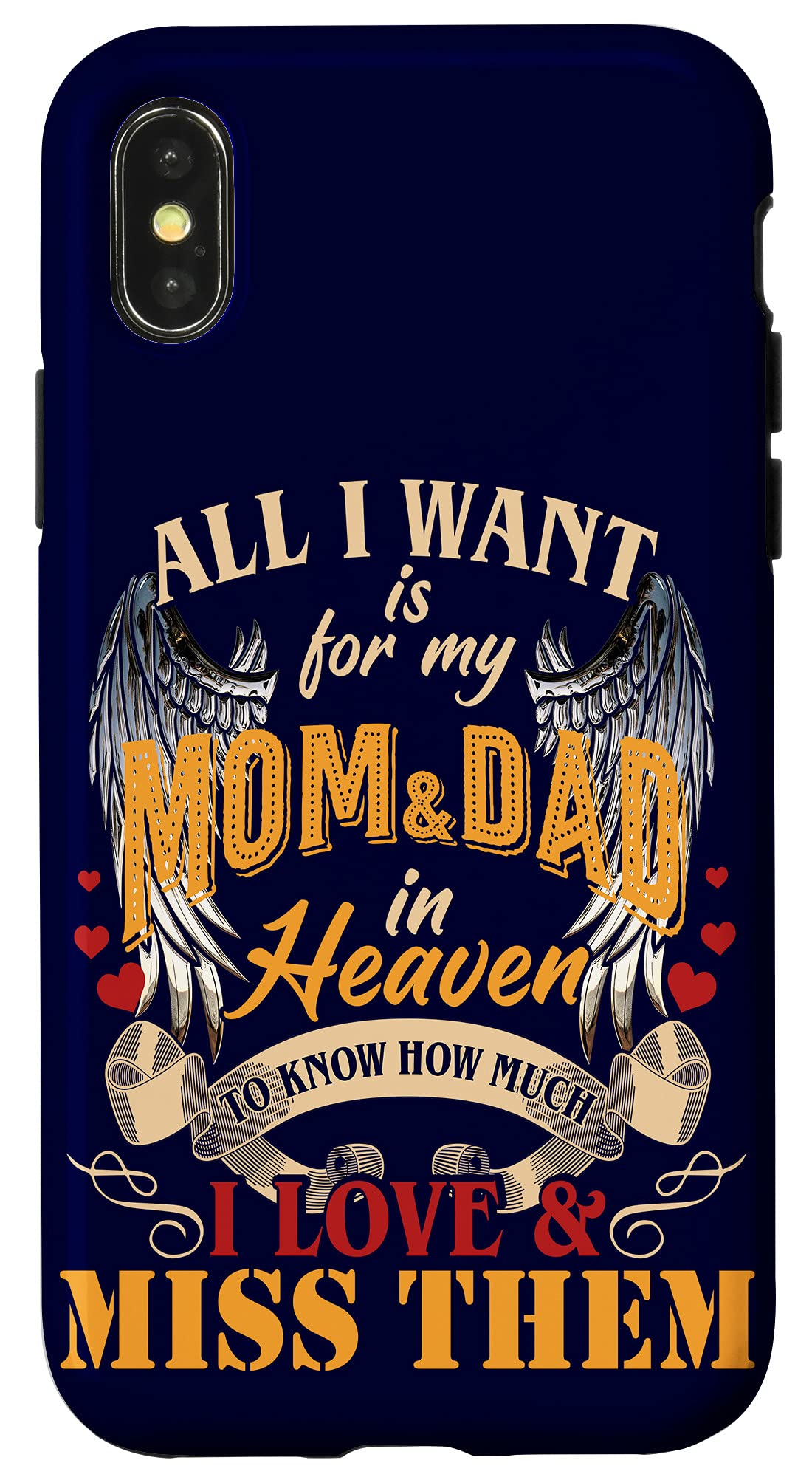 Missing My Mom And Dad In Heaven Amazon.com: Iphone X/Xs All I Want Is For My Mom & Dad In Heaven Love & Miss  Them Case : Cell Phones & Accessories