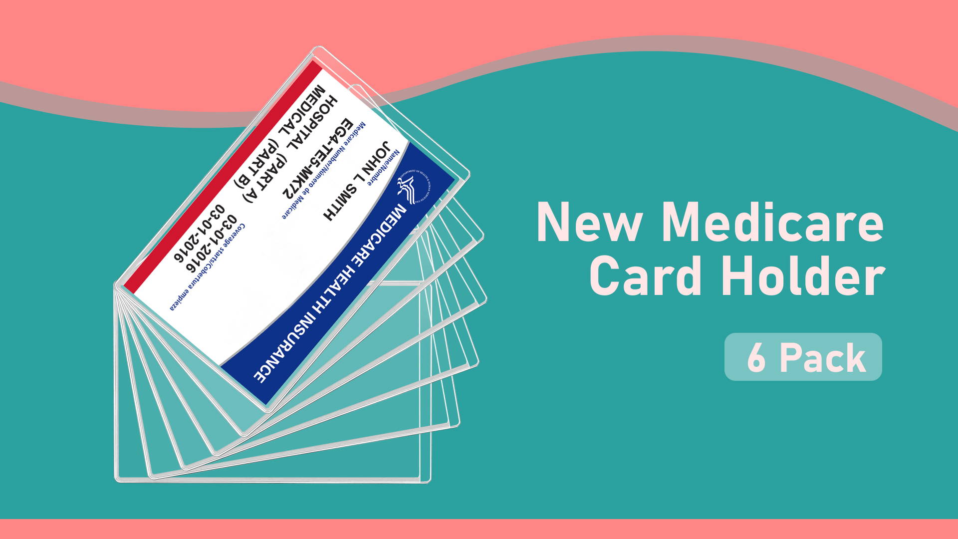 Amazon.com : 6 Pack New Medicare Card Holder Protector Sleeves，12Mil Clear  PVC Waterproof Medical/Credit Card, Business/Social Security Card Protector  : Office Products