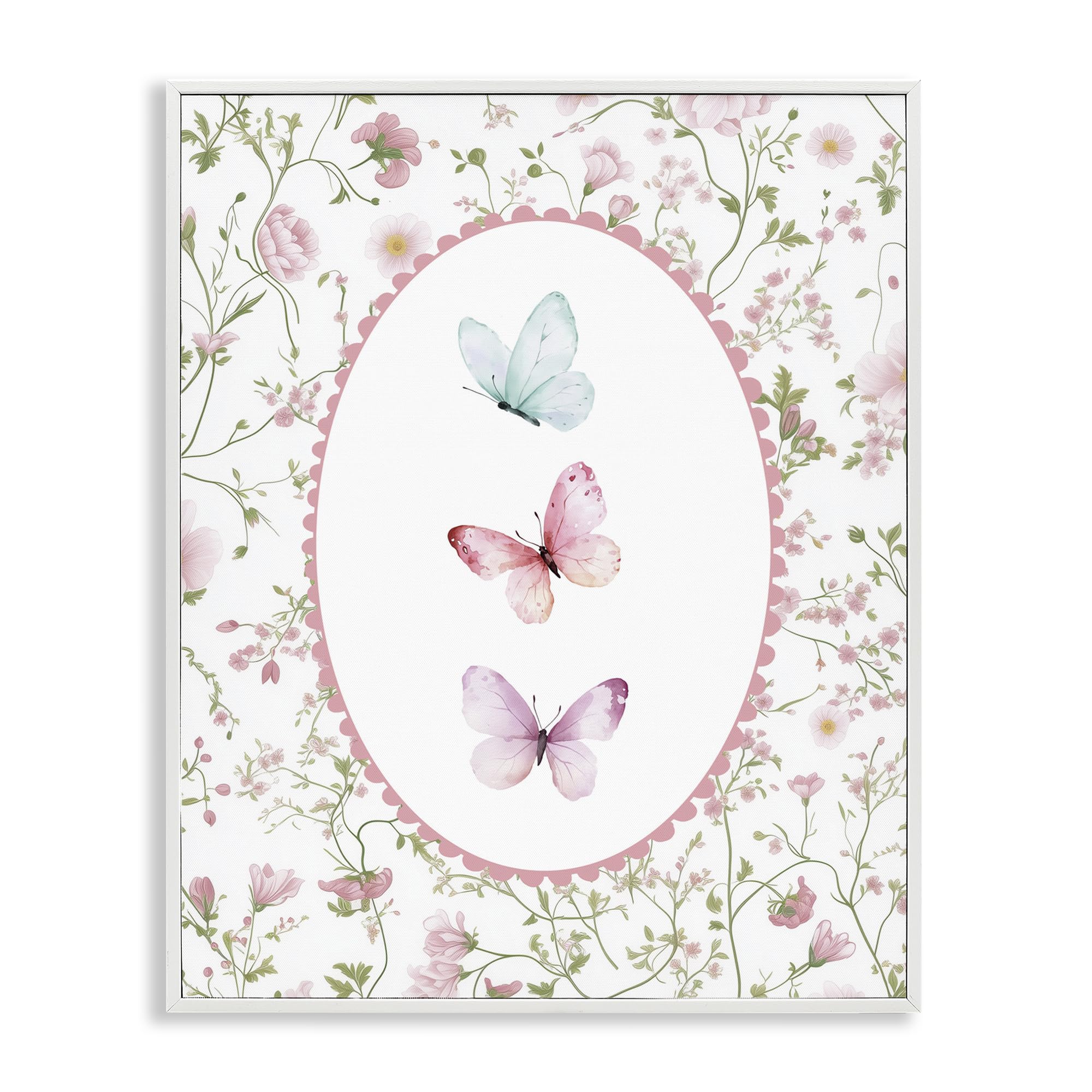 Affiche encadrée motif floral et papillon Stupell Industries 50,8 x 40,6 cm