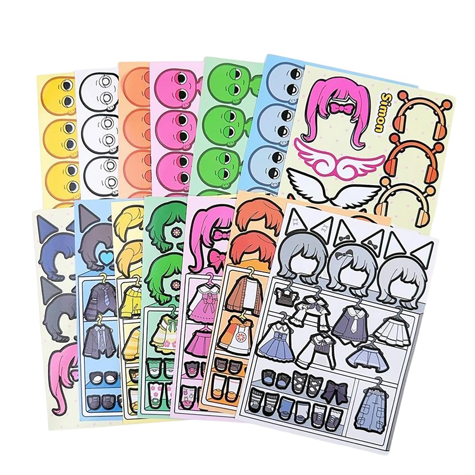 Amazon | スプランキー シール ステッカー 14枚セット 顔入れ替え