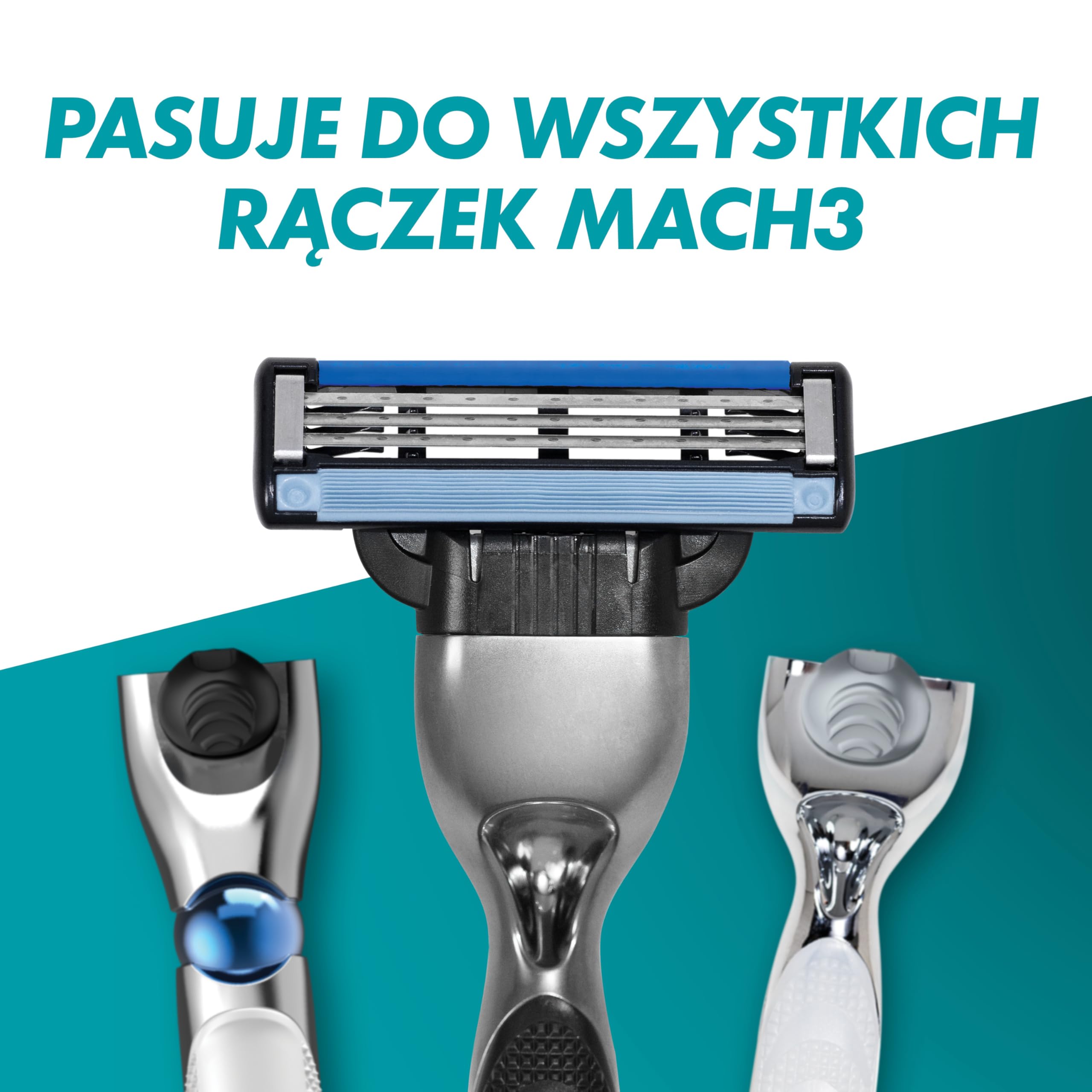 Gillette Mach3 Ostrza wymienne do maszynki do golenia dla mężczyzn, maszynki z 3 ostrzami, 24 ostrza wymienne, niezawodne ostrza