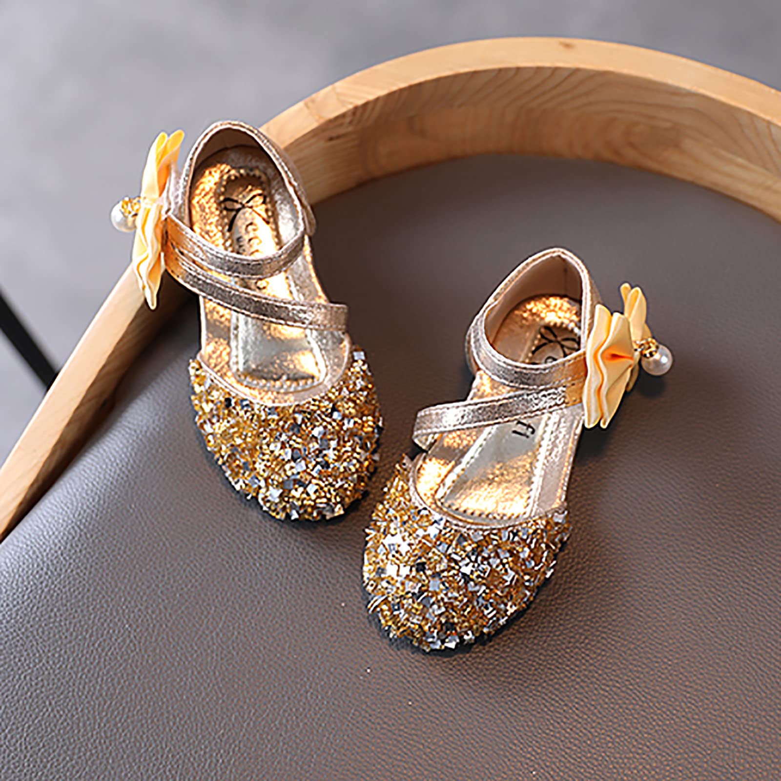 slim fit dress slacks Gold Leather Girl T-Bar Shoes main image 0