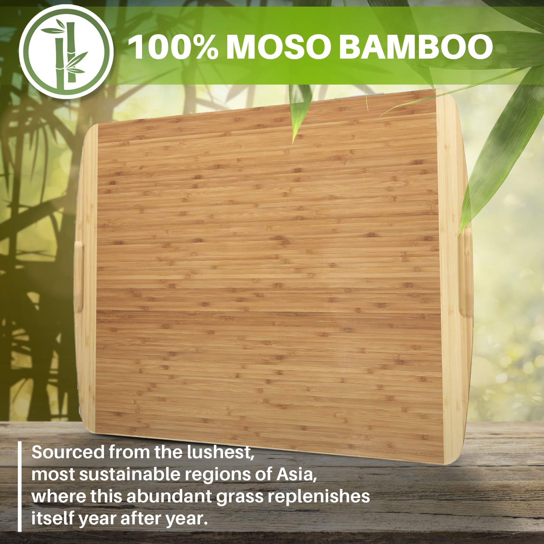 24 x 18 Inch MASSIVE XXL Extra Large Bamboo Cutting Board Wooden