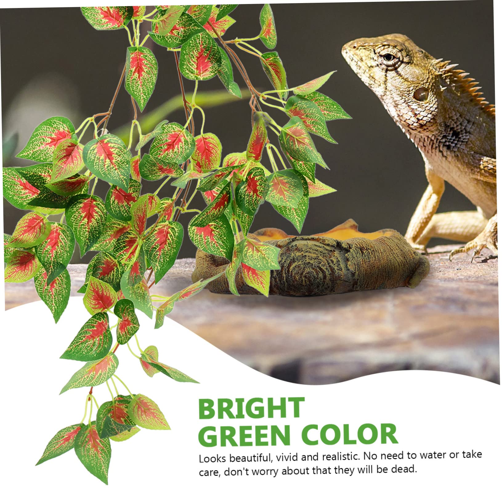 Kisangel 4piezas Artificial para Reptiles Accesorio De Terrario De Resistente y Ecológico para Hábitats Lifelike y De y Terrarios