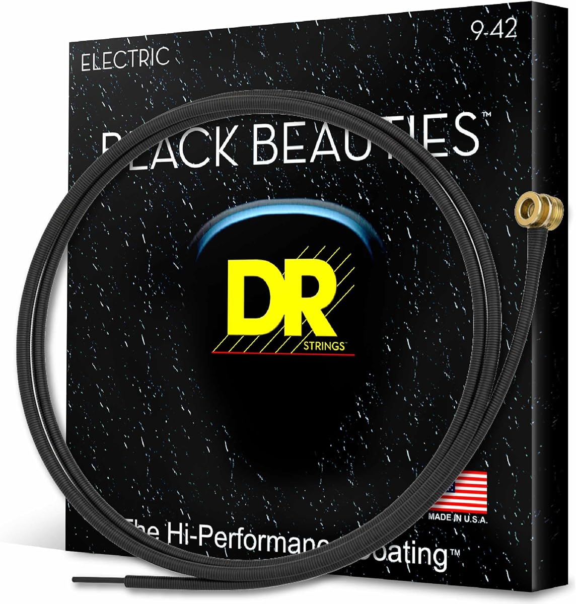 DR Strings BKE-9 Black Beauties K3 Coated Lite Electric Guitar Strings