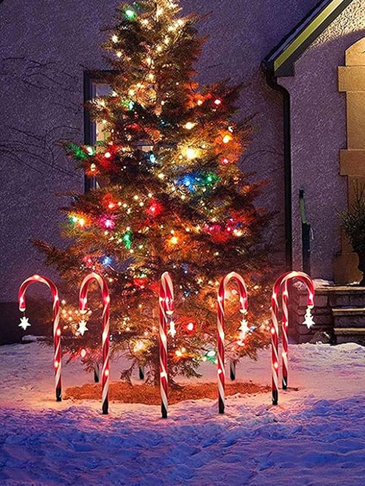 Amazon.co.jp: 8個 candy cane、キャンディケーン、サンタ