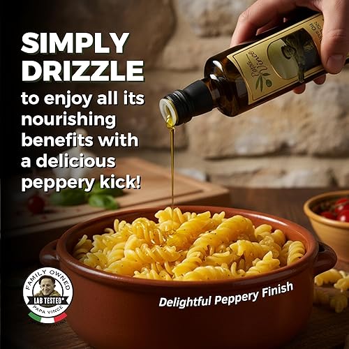 Miniatura 7 de Papa Vince Aceite de oliva extra virgen - Cosecha familiar de primera prensa en frío, rico en polifenoles, acabado picante sutil, sin refinar, alto