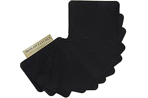 12Pcs Pants Patches Iron On Inside & Outside Black