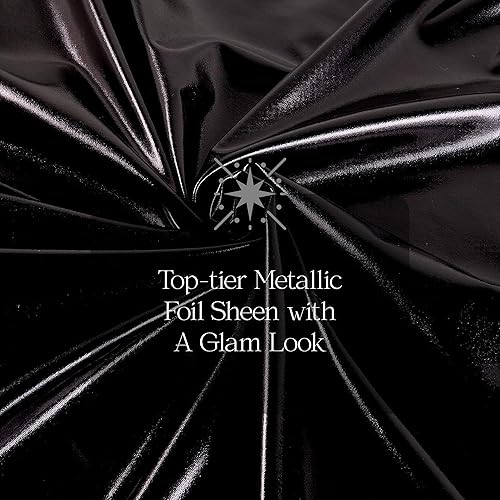 Miniatura 7 de The Yard - Tela metálica metálica de punto elástico de 60 pulgadas de ancho, color negro