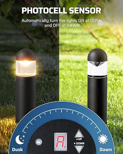 Miniatura 3 de DEWENWILS Transformador de Iluminación de Paisaje de Baja Tensión de 150W, 120V a 12/15V AC, Escudo de Metal, Transformador de Paisaje de Baja