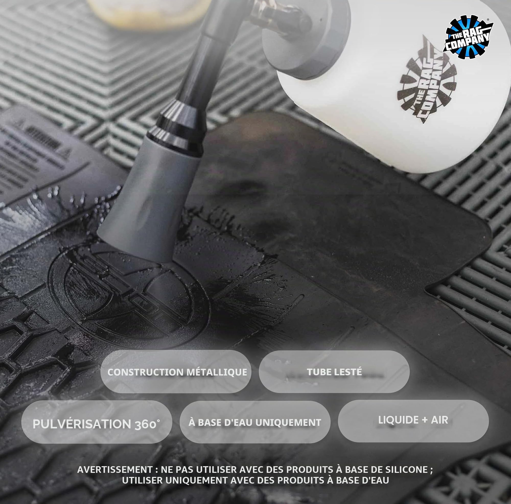 The Rag Company - Ultra Air Blaster Plus - Outil de Nettoyage pour Tissus d'ameublement - Noir