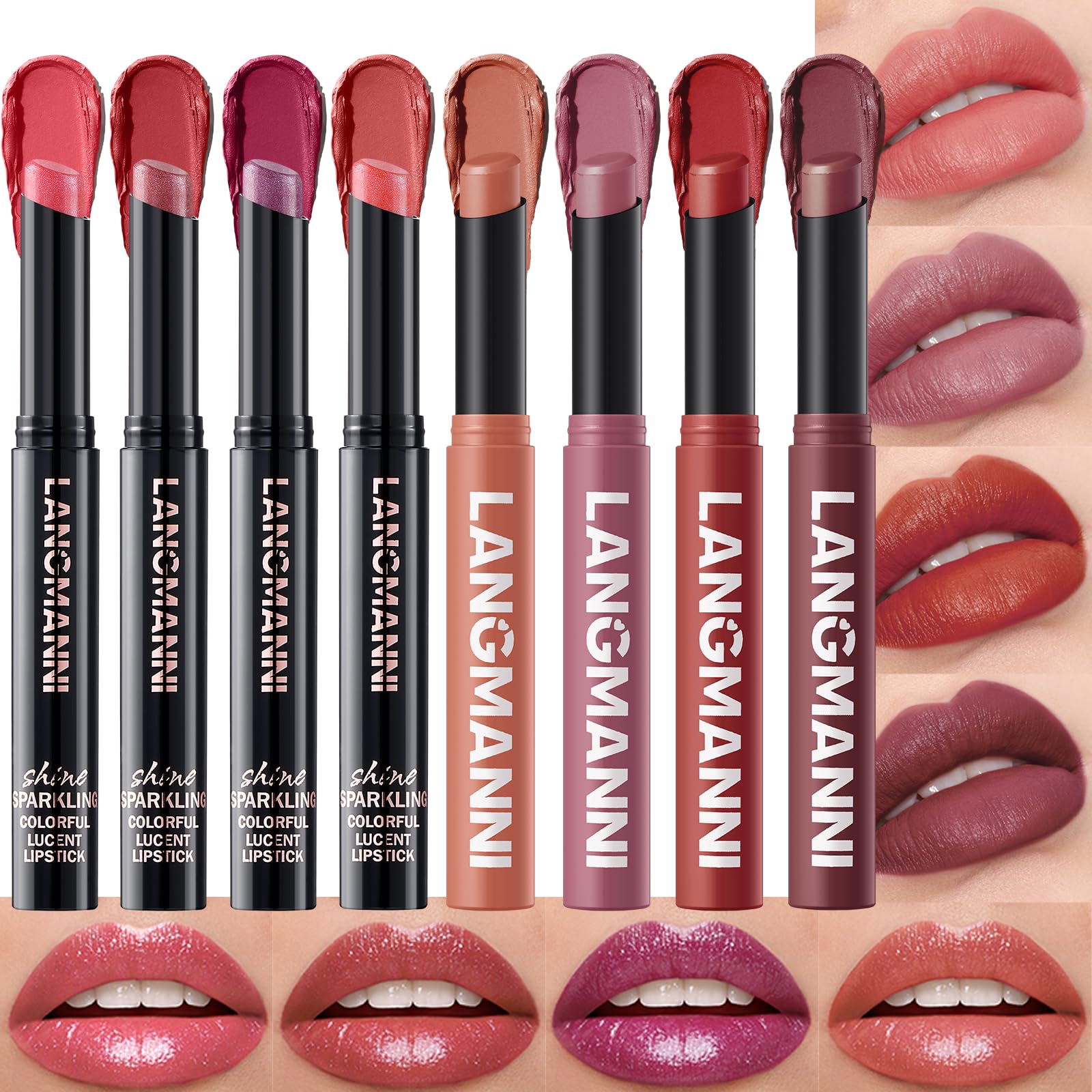 12-Color Velvet Matte Lipstick Set - Long-Lasting Shades -16