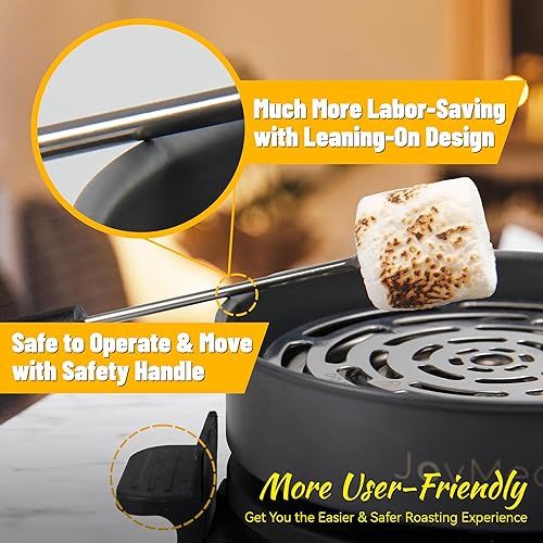 Miniatura 2 de JoyMech - Máquina eléctrica S'mores Maker de mesa para interiores, tostadora de malvaviscos, incluye 4 tenedores, excelente regalo para adultos y