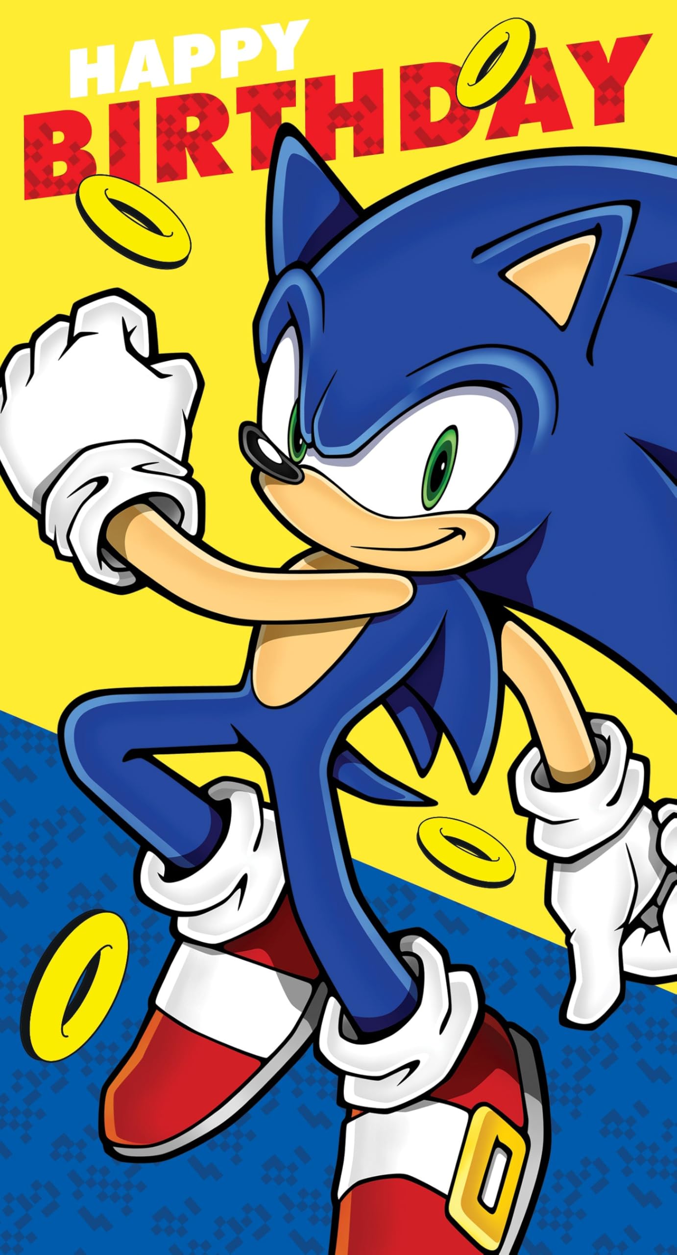 Danilo Promotions Sonic The Hedgehog Geburtstagskarte - Lustige Karte Für Kindergeburtstage, Für Alle Altersgruppen