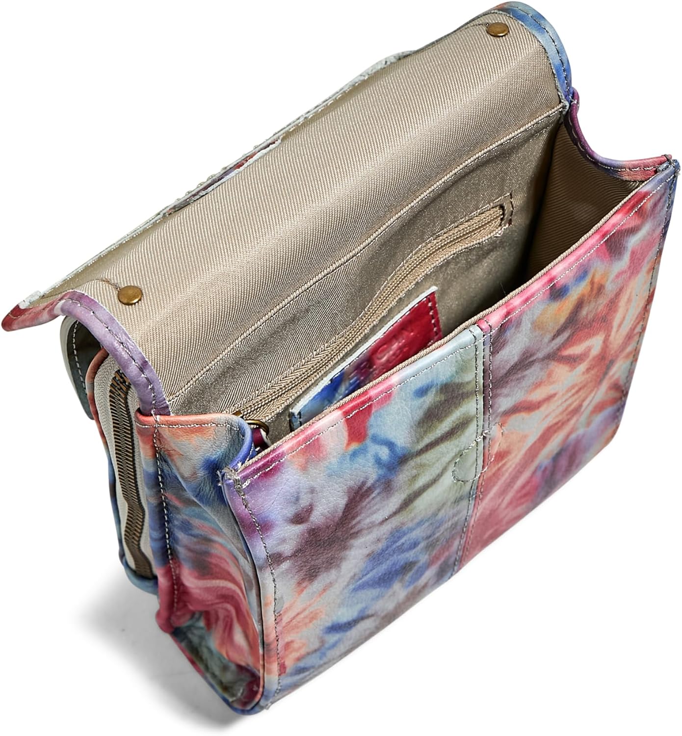 American Leather Kansas Crossbody HandBag, 100% Genuine Leather Purse, Multi-Pocket Sling Bag & Adjustable Straps for Women