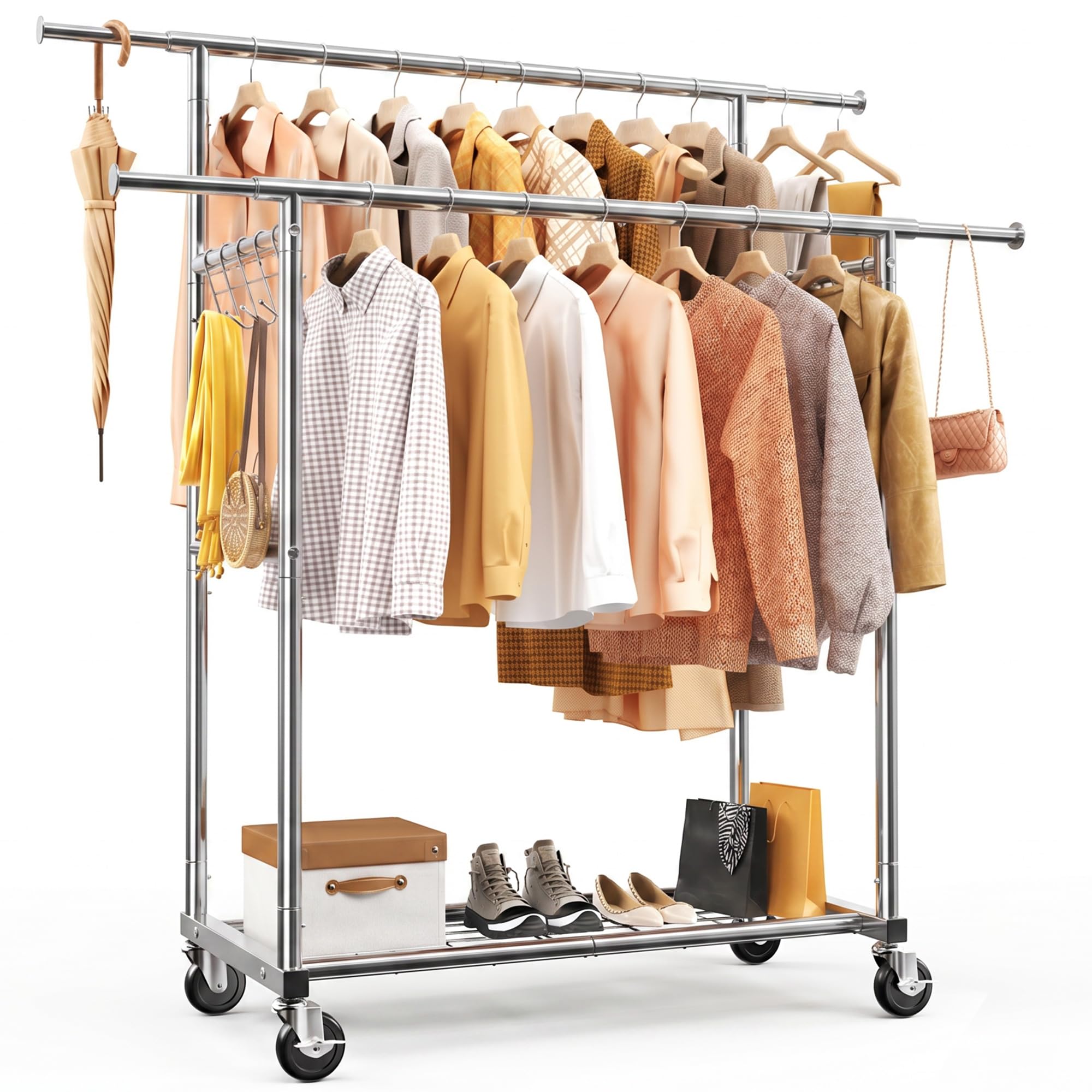 ハンガーラック 200kg耐荷重 洋服掛け キャスター付き Amazon.co.jp: HOKEEPER ハンガーラック 200kg耐荷重 洋服掛け