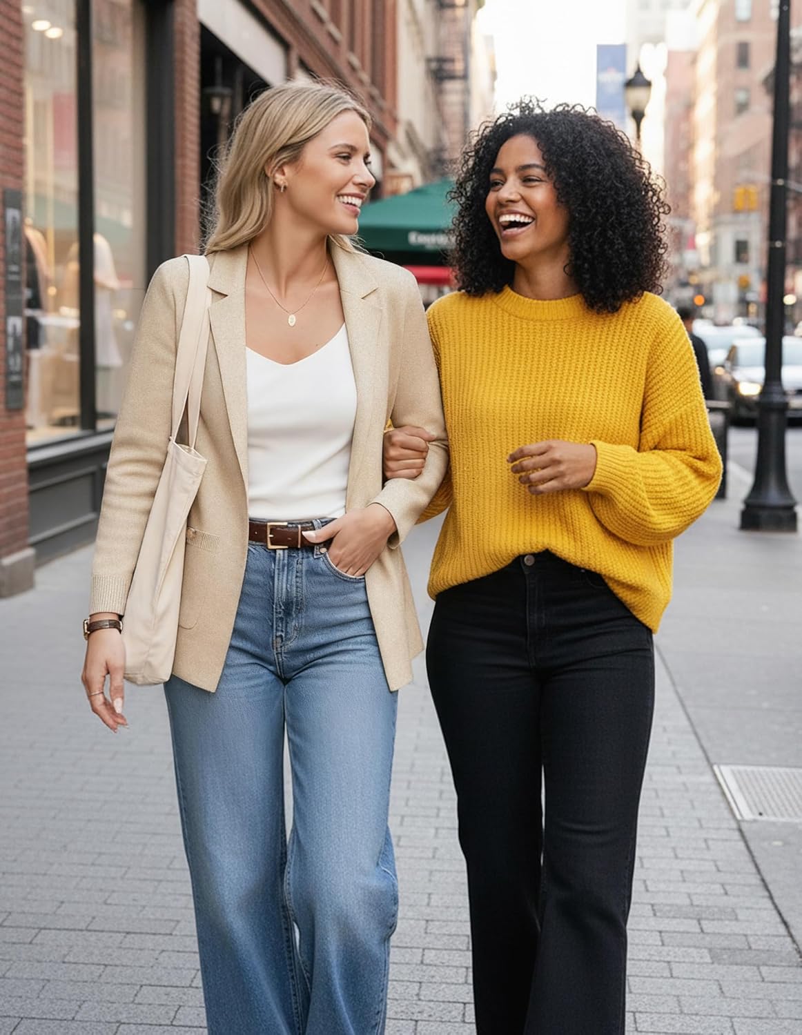 GRACE KARIN Women Sweater Blazers Business Casual Long Sleeve Work Cardigan Open Front Lapel Suit Jackets with Pockets - Image 9