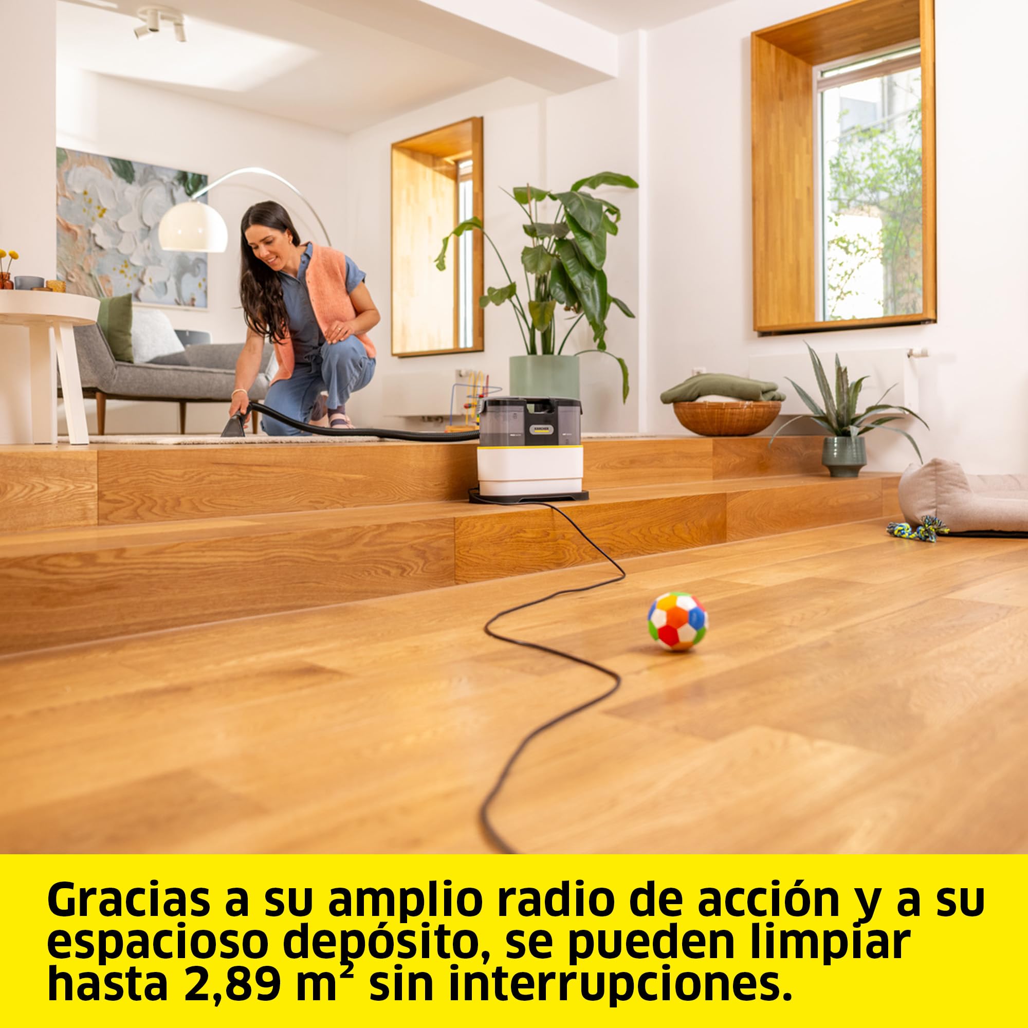 Kärcher lava-aspiradora SE 2 Spot Care, potencia: 450 W, depósito de agua limpia: 1,5 l, superficie: 2,89 m², peso: 4,2 kg, boquilla para tapicerías, boquilla para manchas, limpiador RM 519