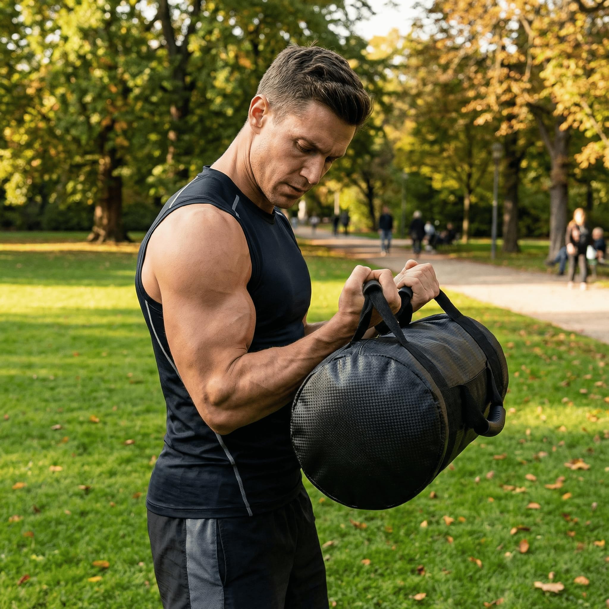 Weightlifting Sandbag 10kg / 20kg / 30kg | High - Intensity Training for Strength & Endurance | PU Leather Performance Bag for Squats/Deadlifts/Lunges | Empty Design for Custom